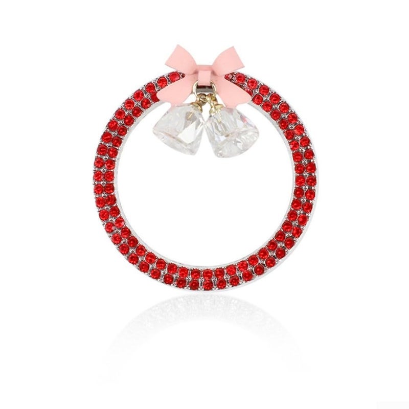 Red Car Ignition Switch Trim Decorative Engine Start Stop Button Ring Zinc Alloy Interior Accessory - Image 2